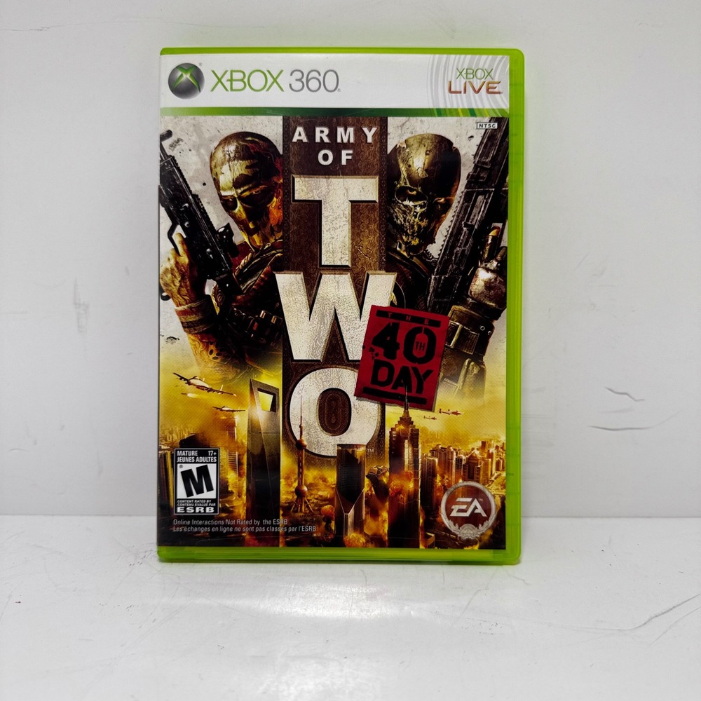 Army of Two The 40th Day Xbox 360 EA Games CIB Complete Case Manual